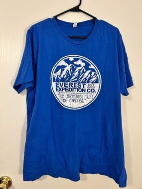 Disney Inspired Bella Canvas Royal Blue Everest Expedition Graphic Tee